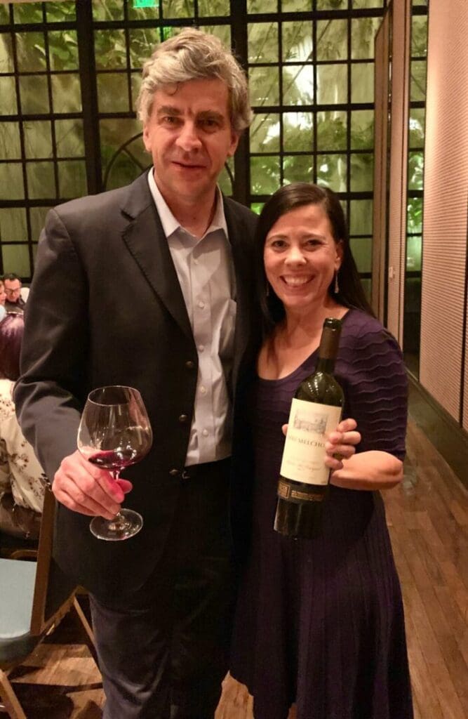 Global Wine writer Jamie Knee, with Enrique Tirado, Don Melchor's Winemaker!