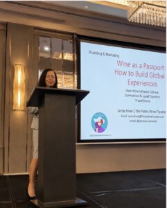 Jamie Knee, wine presenter, luxury wine tasting enotourism experience